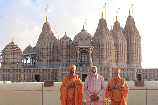 PM Modi at the BAPS Hindu temple in Abu Dhabi, UAE