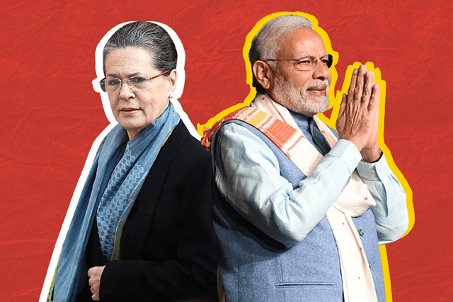 Sonia Gandhi, chairperson of the National Advisory Council during the UPA era, and Prime Minister Narendra Modi.