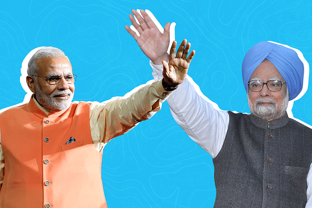 Prime Minister Narendra Modi and Former Prime Minister Manmohan Singh