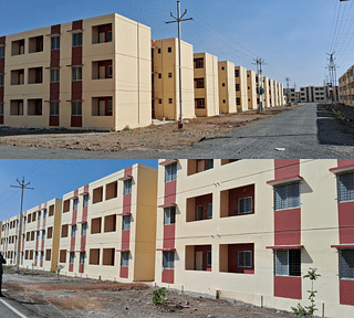 The completed homes given to the beneficiaries. (Ankit Saxena/Swarajya)