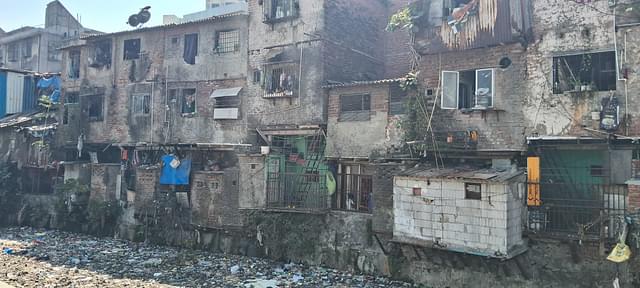 A Rear view of structures that house the small scale industries in Dharavi. (Ankit Saxena/ Swarajya)