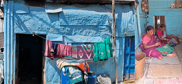 Most women work in the same conditions throughout slum settlements. (Ankit Saxena/Swarajya)