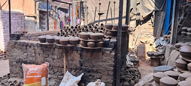 Furnaces are common throughout the neighborhood, in the middle of homes. (Ankit Saxena/Swarajya)