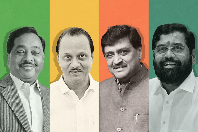 From left, Narayan Rane, Ajit Pawar, Ashok Chavan and Eknath Shinde. 