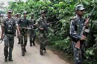Police personnel during a Maoist combing operation. (File Photo)