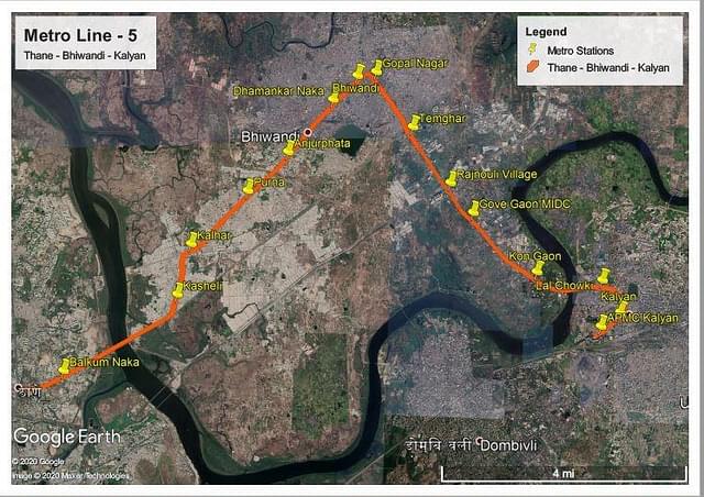 Proposed Alignment of Mumbai Metro Line-5.