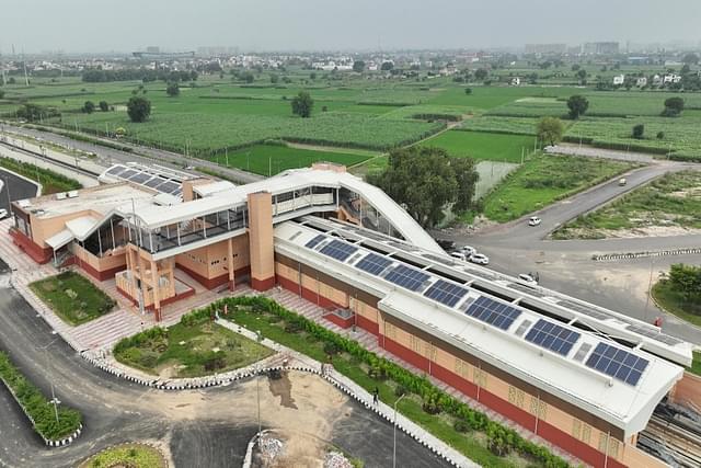 State-of-the-art solar power plants at Duhai Depot RRTS station.