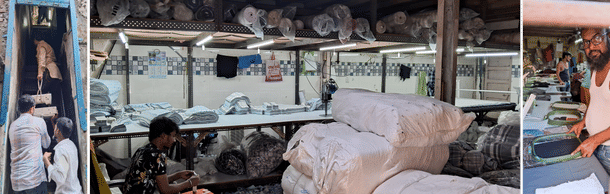 Many hutments, have multiple businesses running inside, divided at levels. Workers manage to work and live in these spaces. (Ankit Saxena/ Swarajya)