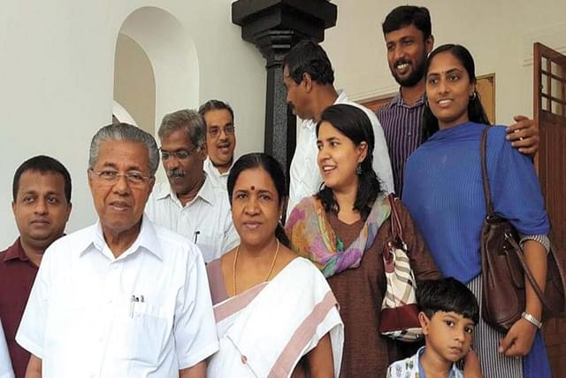 Chief Minister Pinarayi Vijayan, wife Kamala , daughter T. Veena and other relatives.