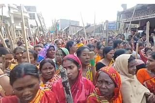 Women protestors at Sandeshkhali