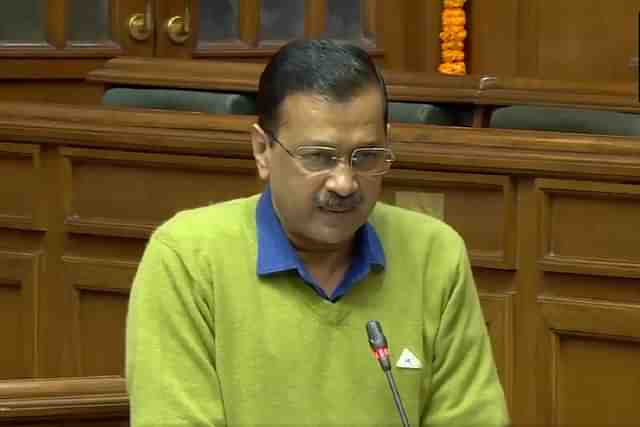 Arvind Kejriwal moving Motion of Confidence in Delhi Assembly