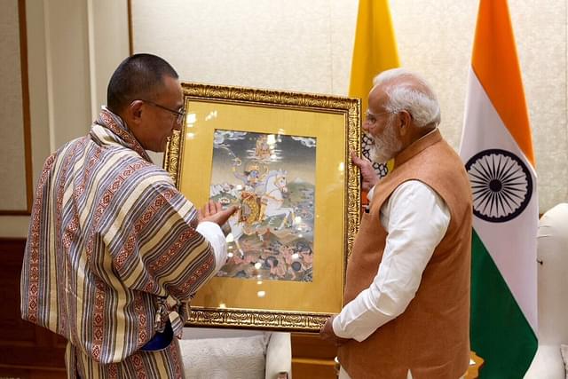 Prime Minister Narendra Modi with Bhutan Prime Minister Tshering Tobgay.