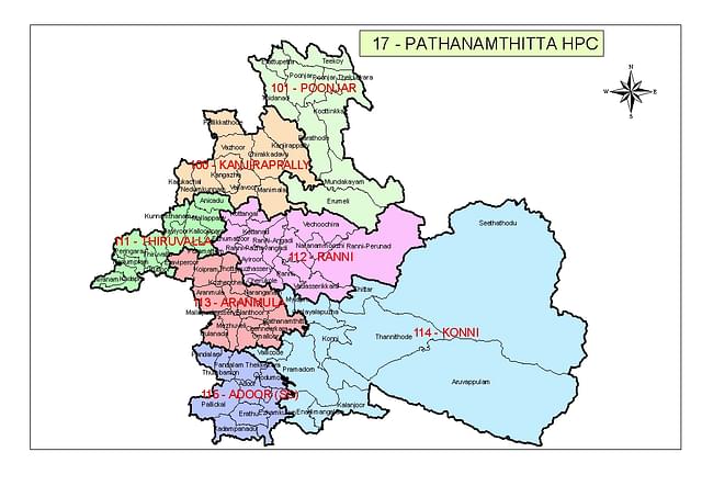 The Assembly constituencies making up Pathanamthitta LS (CEO Kerala-Wikipedia)