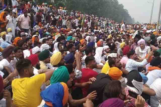 A Sanyukt Kisan March protest (Twitter) 