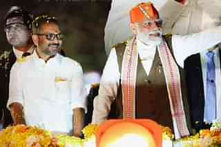 K Surendran with PM Narendra Modi