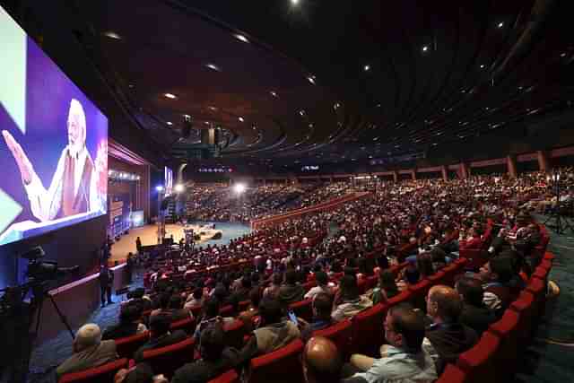 PM Modi speaking at the National Creators Awards. Source: X