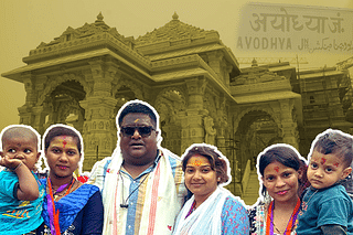 SinghaBahini founder Devdutta Maji with some of the pilgrims who were recent converts from Islam to Sanatan Dharma.