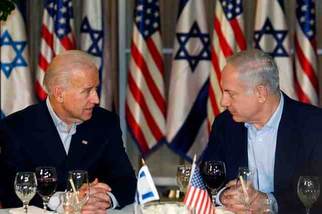 US President Joe Biden with Israel Prime Minister Benjamin Netanyahu.