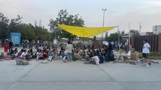 Protest outside gate, day 3.