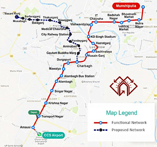 Proposed Alignment of Charbagh-Vasant Kunj corridor