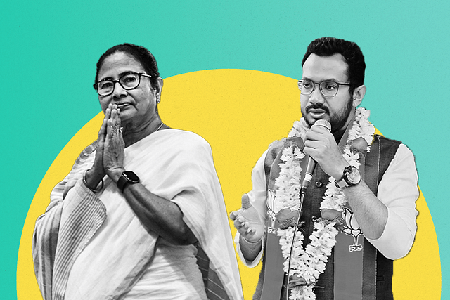 Bengal Chief Minister Mamata Banerjee and MLA from Dakshin Ranaghat Mukut Mani Adhikari. 