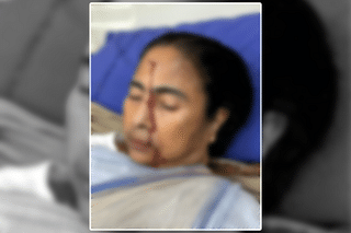 Mamata Banerjee at SSKM Hospital.