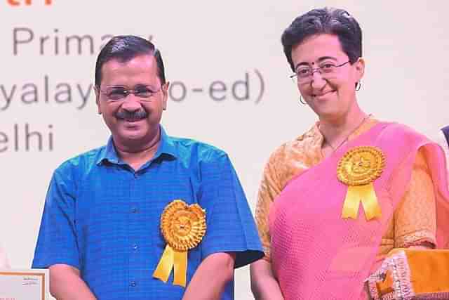 Arvind Kejriwal with Water Minister Atishi