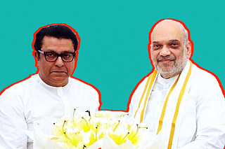Maharashtra Navnirman Sena (MNS) chief Raj Thackeray with senior Bharatiya Janata Party (BJP) leader and Union Home Minister Amit Shah.