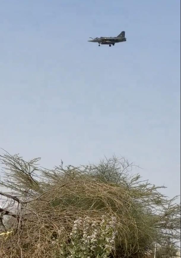 Screengrab from the video where Tejas can be seen gliding.