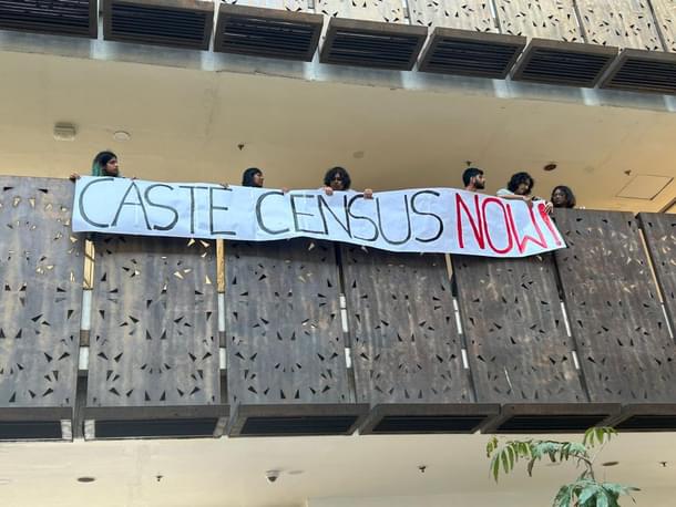 Banners and posters can be seen inside and outside the campus. Most of them belonging to the SJF.