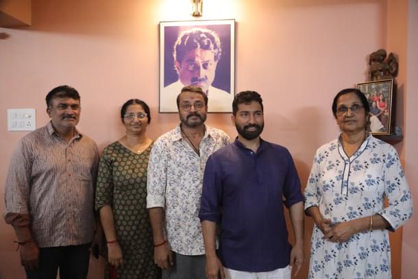 Anil Antony at the home of late actor M G Soman (Special Arrangement)