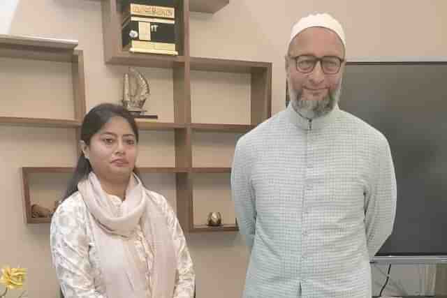 Pallavi Patel with Asaduddin Owaisi