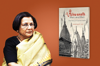 Author Meenakshi Jain and her book 'Vishwanath Rises and Rises: The Story of Eternal Kashi.'
