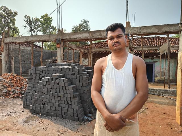 Gudduram Manjhi's house is being built using money from PM AWAS Yojana.