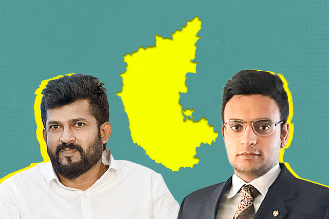 Yaduveer Krishnadatta Chamaraja Wadiyar (R) is contesting from Mysuru on the BJP ticket.