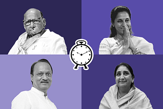 Clockwise: Sharad Pawar, Supriya Sule, Sunetra Pawar and Ajit Pawar.