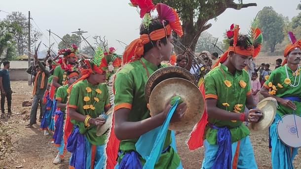 A traditional welcome is in order for Judev, as he arrived in Birghat.