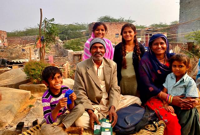 Kesro with his family on 11 December 2019. (Swati Goel Sharma)