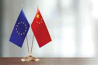 EU and China Flags