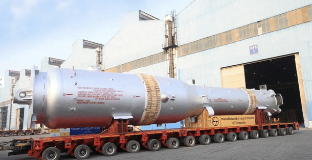 First Steam Generator (SG), for indigenously developed 10 X 700 MWe PHWR Fleet Programme manufactured in record time of 33 months