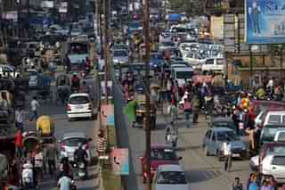 A busy street in Imphal