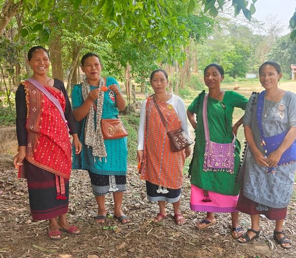 (From left to right) Purnima Teron, Jyoshna Terangpi, Monica Kramsapi, Serkungri Ronghang, Anjana Engti.