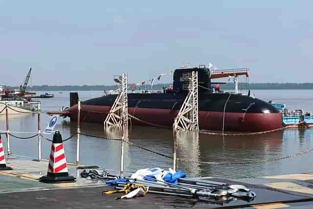 First Hangor class submarine launched in China. (X/by78/SDF)