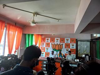 Surendran addressing the press. (Image Credit: S Rajesh)