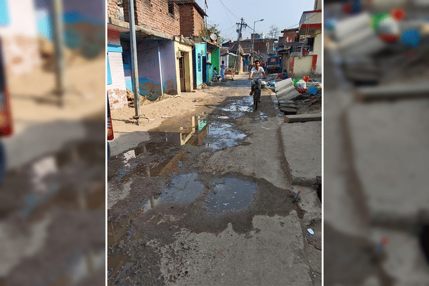 A road in Mastipur village.