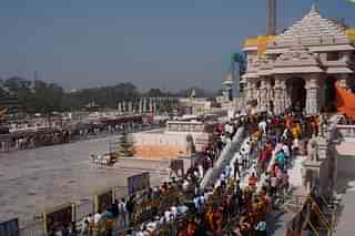 Queues of devotees at the Ayodhya Ram Janmabhoomi Mandir (Shri Ram Janmbhoomi Teerth Kshetra/X)