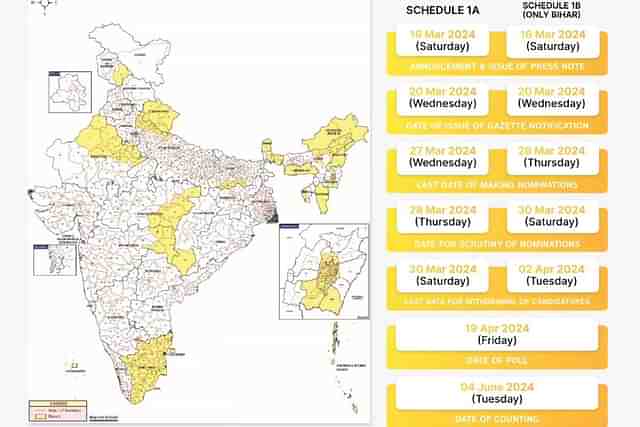 Map of constituencies going to polls in first phase