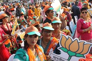 Women supporting the BJP.