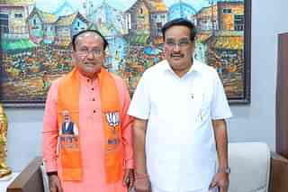 C R Paatil with BJP's Surat candidate Mukesh Dalal