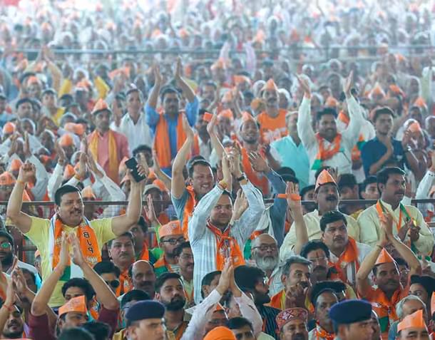 Sea Of People At PM Modi's Rally In Morena